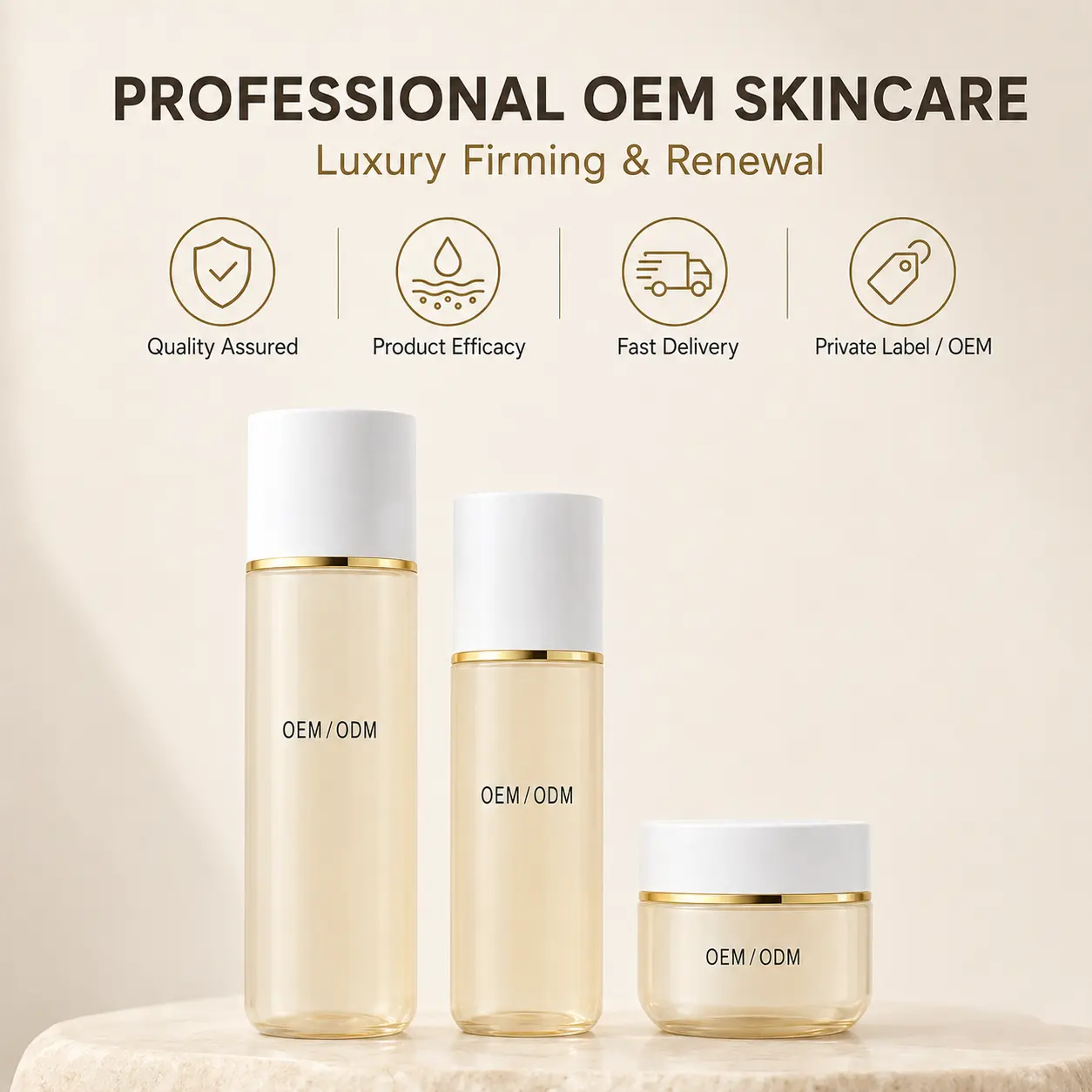 Factory Gold Collagen Anti Wrinkle Face Set Moisturizing Radiant Glow Skin Care Routine Private Label Cosmetics Manufacturer
