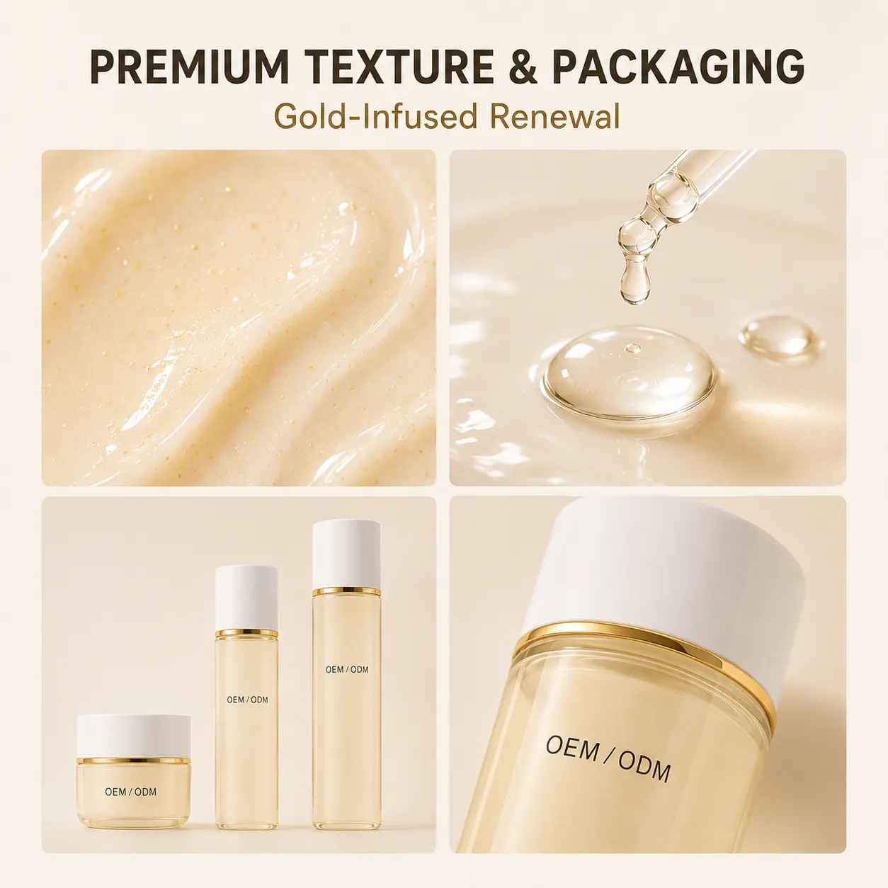Factory Gold Collagen Anti Wrinkle Face Set Moisturizing Radiant Glow Skin Care Routine Private Label Cosmetics Manufacturer