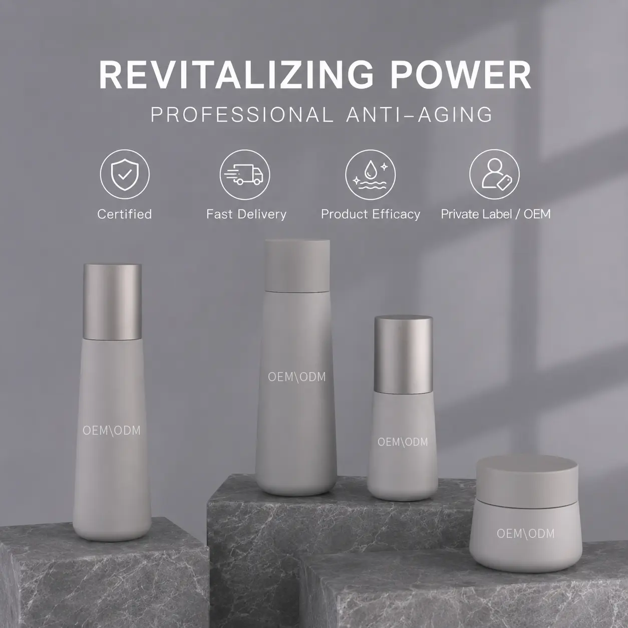 OEM Private Label Professional Anti-Aging Skincare Set With Targeted Wrinkle Care & High-Efficiency Moisturizing Custom