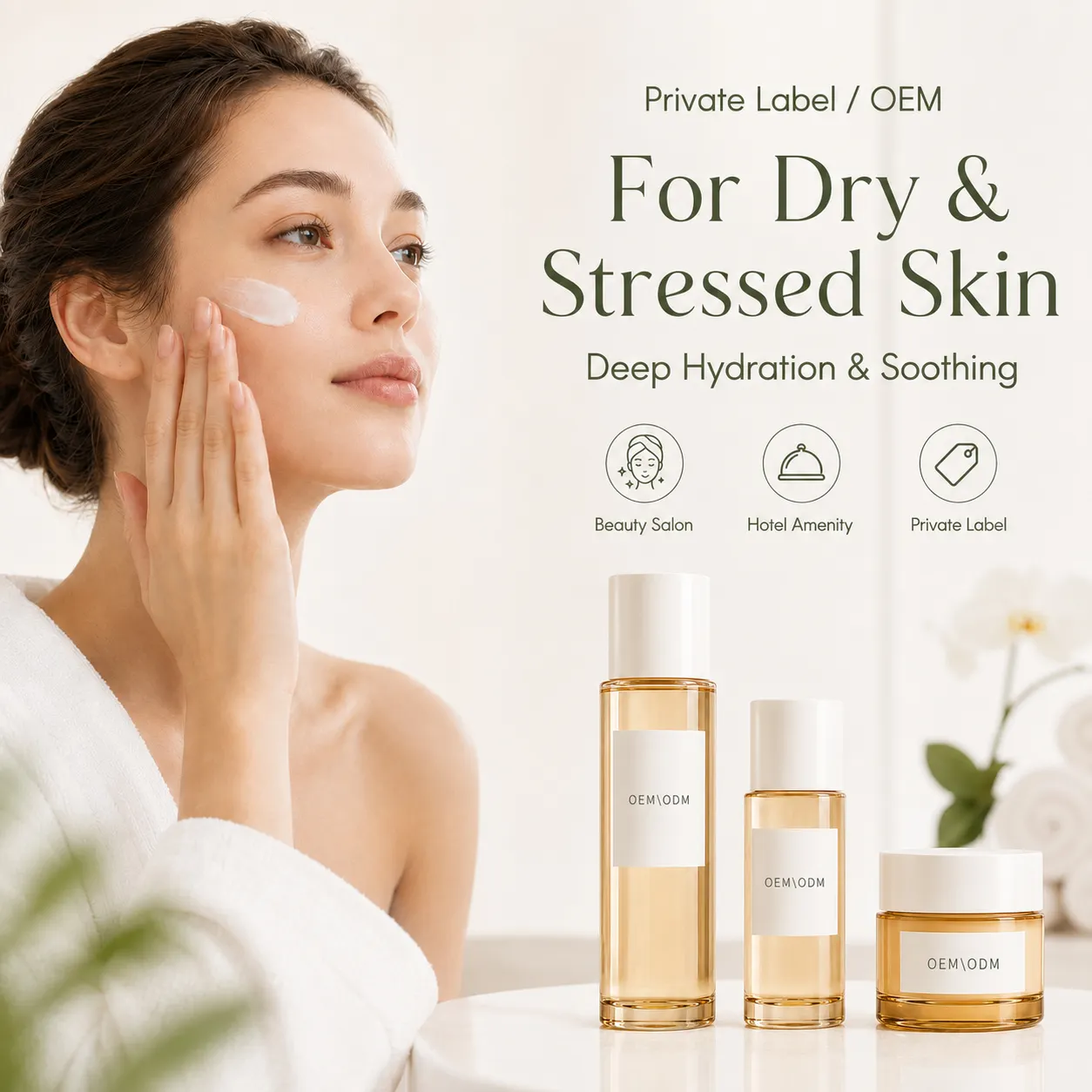 OEM Private Label Birch Resurrection Skincare Set 72H Deep Hydration Soothing Cream Toner Custom Formula Packaging Manufacturer