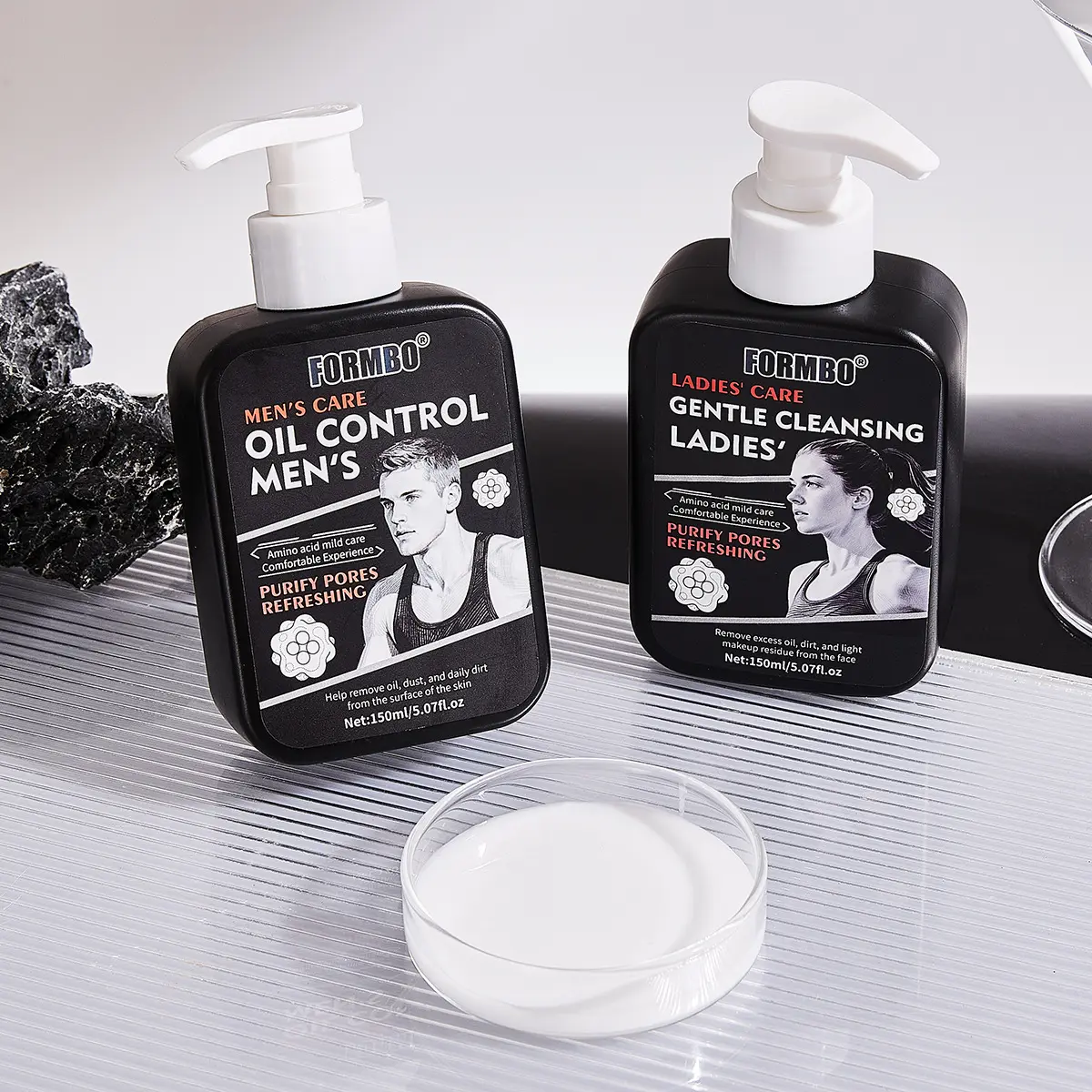 Private Label OEM Water Facial Cleaner Purifying Cleansing Milk Deep-cleaning Face Wash Oil-control SoothingTiktok Brands OEM