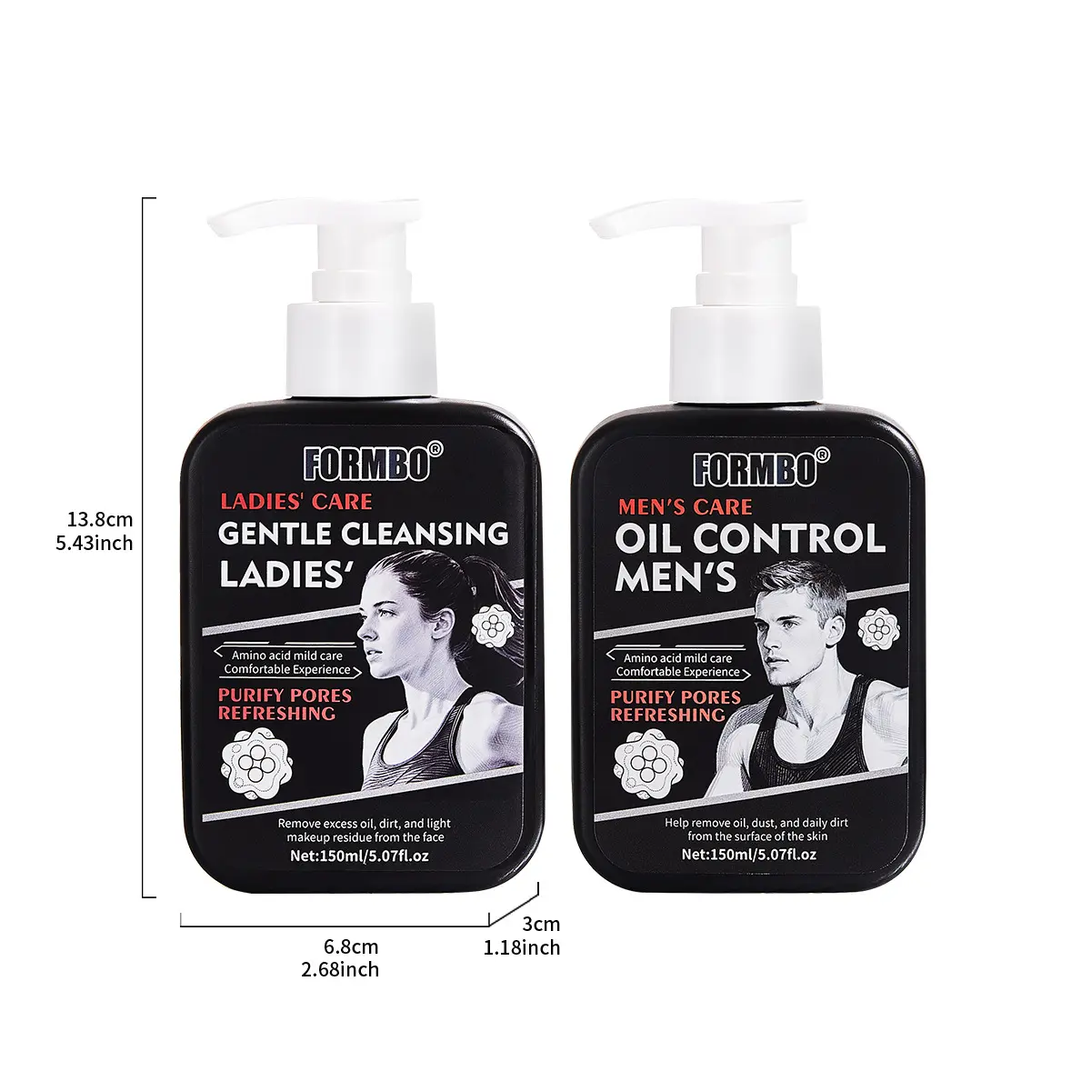 Private Label OEM Water Facial Cleaner Purifying Cleansing Milk Deep-cleaning Face Wash Oil-control SoothingTiktok Brands OEM
