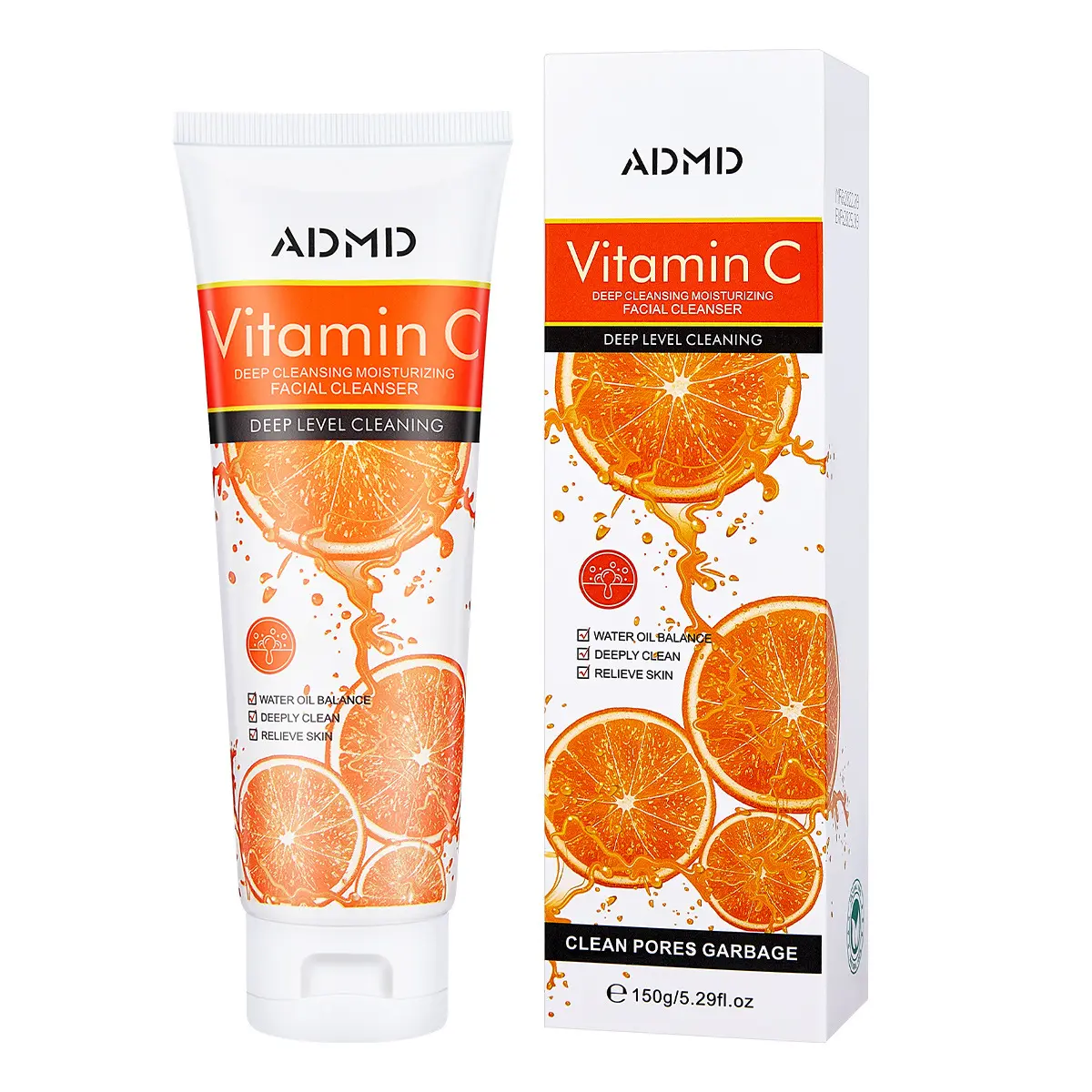 Manufacturer Custom Logo OEM ODM Vitamin C Face Wash Gel Deep Cleansing Oil Control Pore Minimizer Private Label