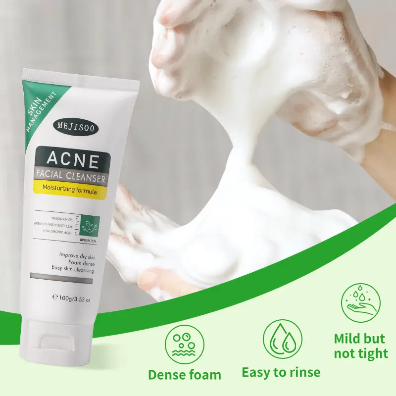OEM Private Label Acne Facial Cleanser Oil Control Deep Pore Cleaning Face Wash Custom Formula & Packaging Manufacturer