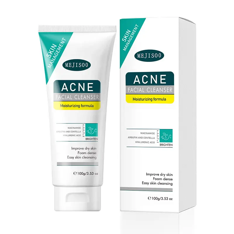 OEM Private Label Acne Facial Cleanser Oil Control Deep Pore Cleaning Face Wash Custom Formula & Packaging Manufacturer
