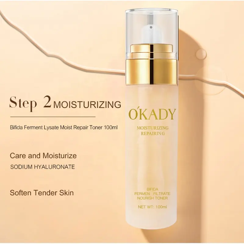 O'KADY 6pcs Bifida Ferment Lysate Nourishing and Repairing Set Korean Skincare Products Serum Toner Cream Anti Aging Treatment