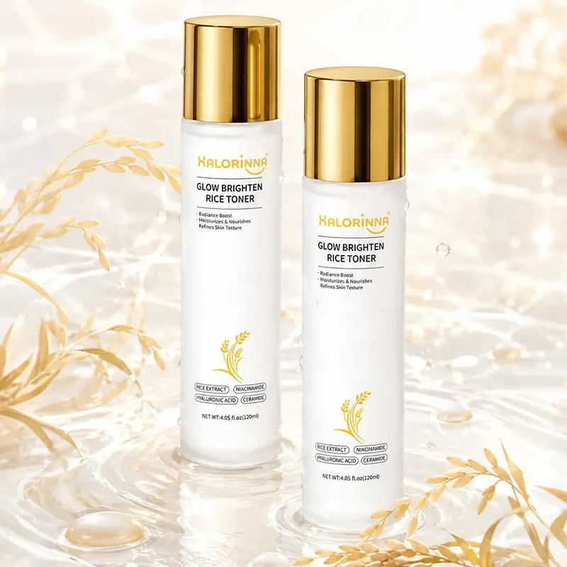 HALORINNA Rice Ferment Facial Toner 120ml Brighten Long-Lasting Hydration Smooth Soften Coarse Dry Skin Facial Soothing Care