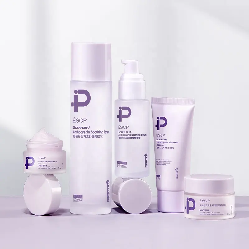 ESCP Grape Seed Anthocyanin Skin Care Set Hydrating Moisturizing Oil Control Brightening Toner Lotion