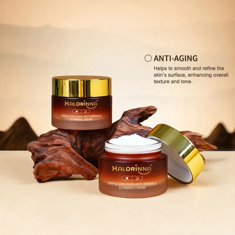 HALORINNA Collagen Firming Face Cream 50g Niacinamide Vitamin E Hydrating Skin Care Private Label OEM ODM Wholesale