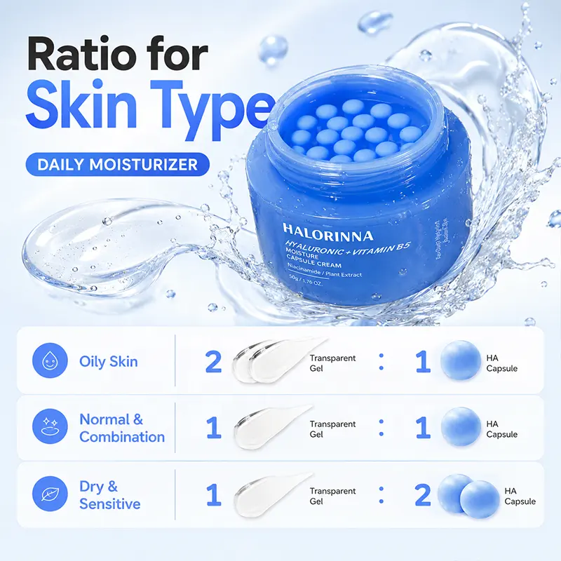 Custom Logo Moisture Lock Capsule Facial Cream Panthenol Betaine Soothe Red Irritated Skin Balance Sebum Strengthen Barrier OEM