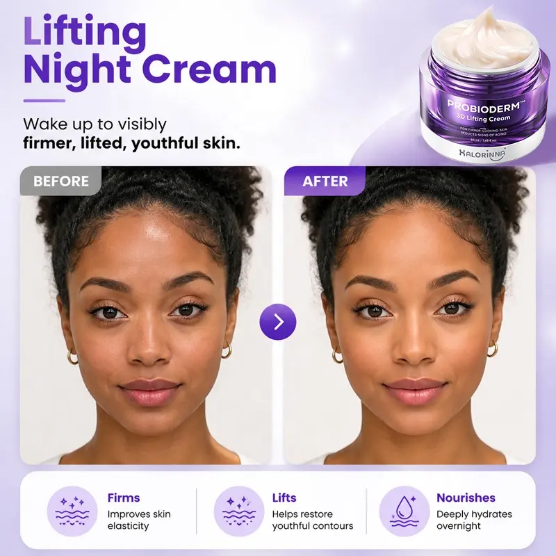 OEM Wholesale 50ml Probioderm 3D Lifting Whitening Night Cream Korean Probiotic Overnight Firming Hydrating Facial Cream