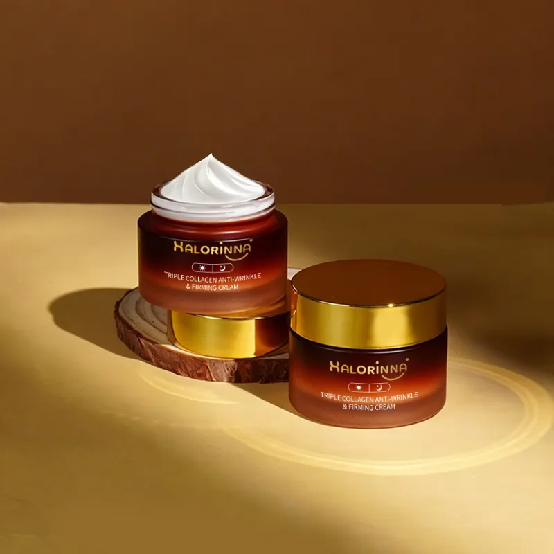 HALORINNA Private Label Triple Collagen Firming Cream 50g Hydrating Anti-Aging Moisture Face Cream for All Skin Types