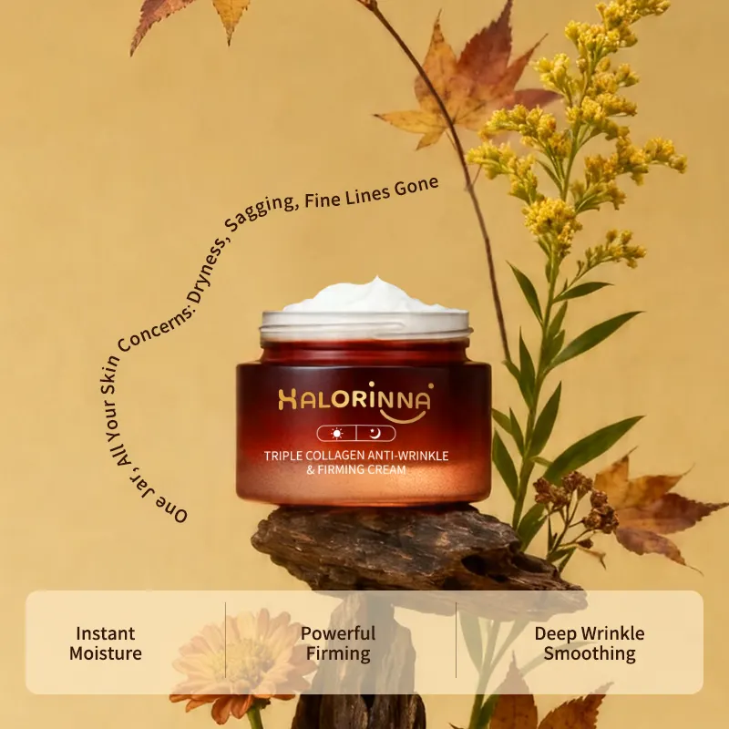 HALORINNA Private Label Triple Collagen Firming Cream 50g Hydrating Anti-Aging Moisture Face Cream for All Skin Types