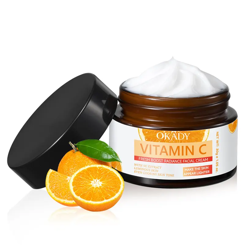 O'KADY 30g Vitamin C & E Refreshing Brightening Whitening Anti-Wrinkle Face Cream Daily Moisturizing OEM Wholesale