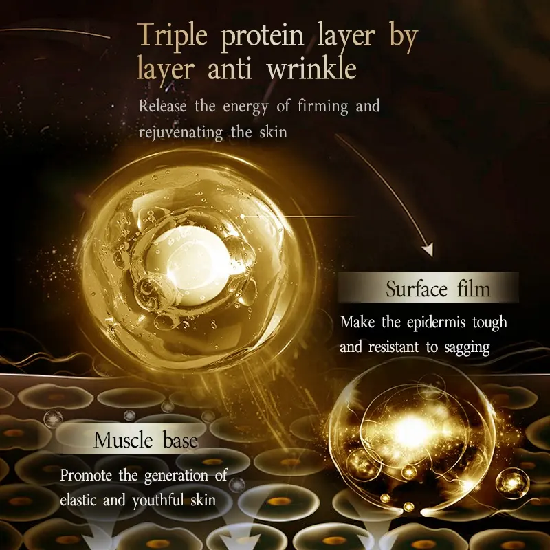 OEM Triple Protein Face Cream Elasticity Boosting Skin Smoothing Fine Lines Deep Moisturizing Nourishing Hydrating Emulsion