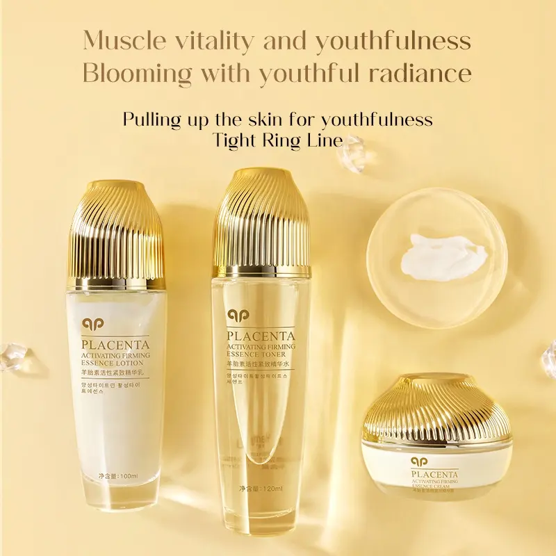 Active Firming Anti-Wrinkle Essence Cream 50g Sheep Placenta Niacinamide for All Skin Types Continuous Refreshing Smooth Skin