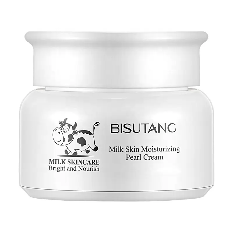 BISUTANG Milk Bead Face Cream Rejuvenating Moisturizer Hydrolyzed Pearl Aloe Vera Hyaluronic Acid for Night Use All Skin Types