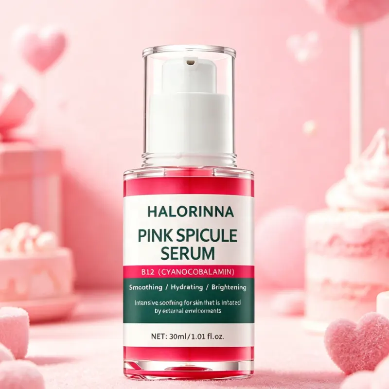 HALORINNA OEM Exfoliating Spicule Facial Serum Vitamin B12 Boost Skin Vitality Hydrate Dull Complexion Weekly Skin Renewal