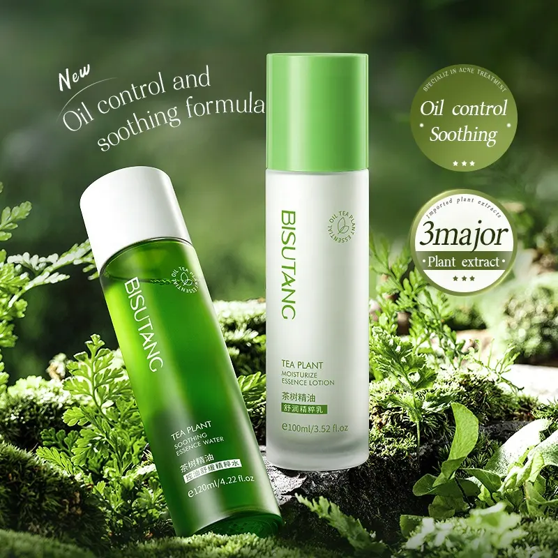 OEM Tea Tree Oil Control Soothing Essence Water Moisturizing Brightening Improve Dullness Lotion