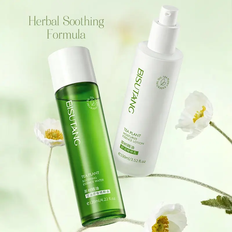 OEM Tea Tree Oil Control Soothing Essence Water Moisturizing Brightening Improve Dullness Lotion