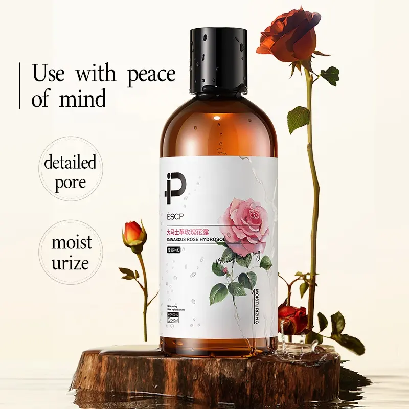 ESCP Damask Rose Pure Wet Essence Toner Liquid Form for Brightening Moisturizing and Hydration Rose Flower Water