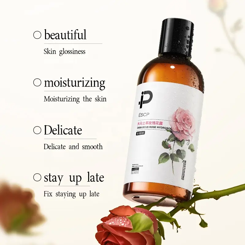 ESCP Damask Rose Pure Wet Essence Toner Liquid Form for Brightening Moisturizing and Hydration Rose Flower Water