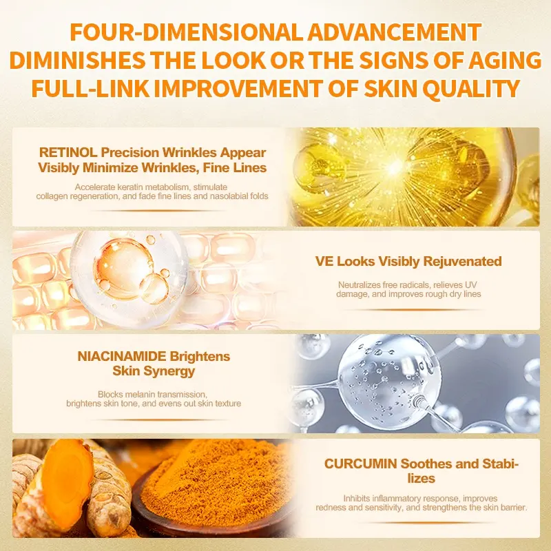 AESTHTANY Retinol Vitamin E Brightening Serum Niacinamide Even Skin Tone Sooth Free Radical Protection Daily Skin Renewal OEM