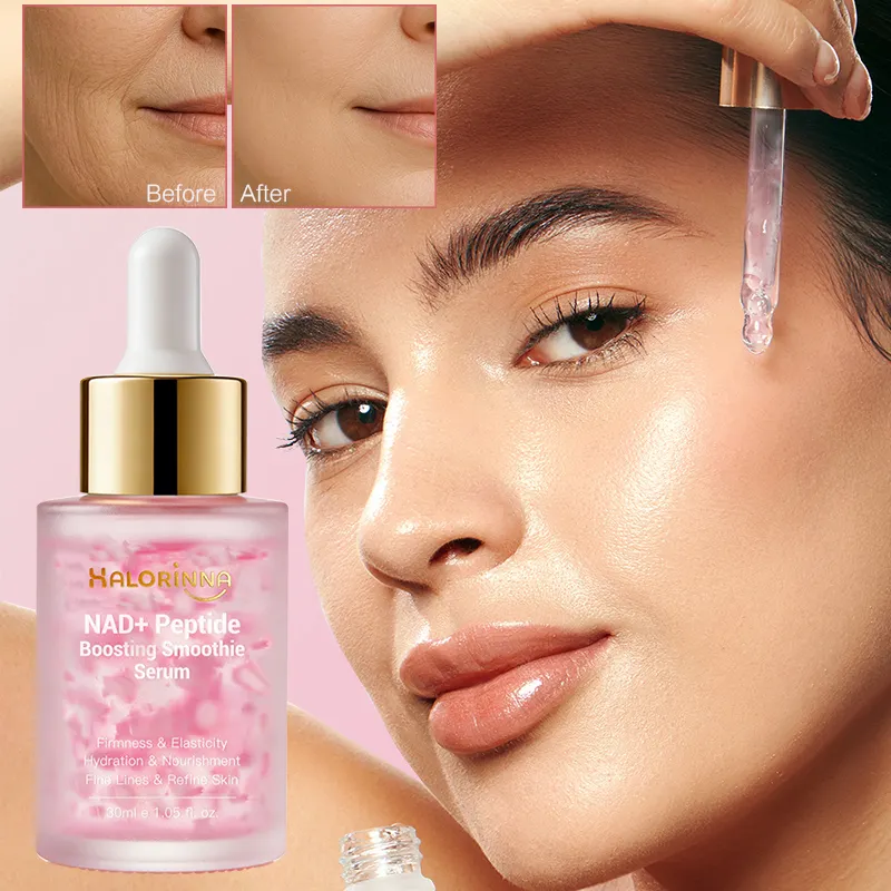 HALORINNA NAD Peptide Smoothie Essence 30ml OEM Niacinamide Glowing Skincare Facial Serum Private Label