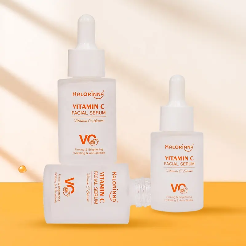 HALORINNA Custom 30ml Vitamin C Facial Serum Deep Hydration Moisturizing Hyaluronic Acid Serum Skin Brightening Serum