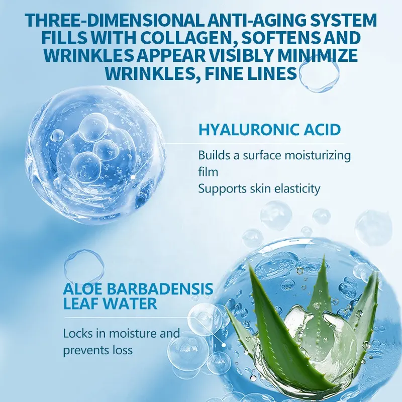 AESTHTANY Collagen Hyaluronic Acid Serum 30ml | Hydrating Firming Brightening | OEM ODM Anti-aging Facial Essence Supplier
