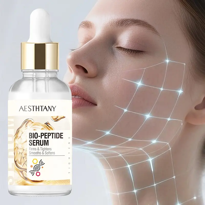 AESTHTANY Bio-Peptide Serum 30ml | Anti-Aging Firming Lifting Face Serum | Nourishing Moisturizer for Wrinkles Fine Lines 3 Year