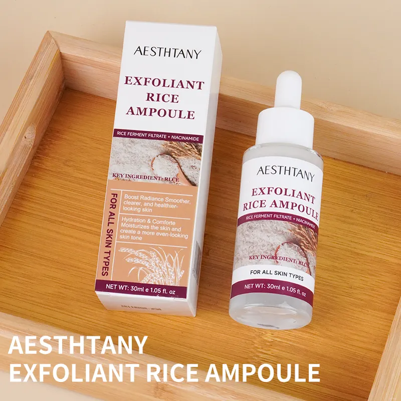 AESTHTANY Rice Exfoliating Essence 30ml Natural Rice Extract Deep Cleansing Exfoliating Brightening Hydrating Facial Serum