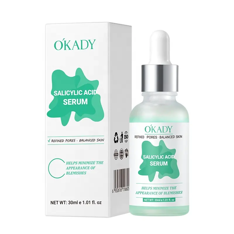 O'KADY 30ml Salicylic Acid Face Serum Deep Cleansing Exfoliating for Essence Niacinamide Controls Oil Marks for Daily Nourishing