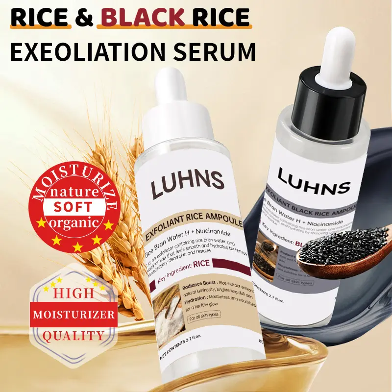 OEM Glow Rice Ampoule Serums Radiant Refining and Moisturizing Essence Suitable for All Skin Types Rice Ampoule