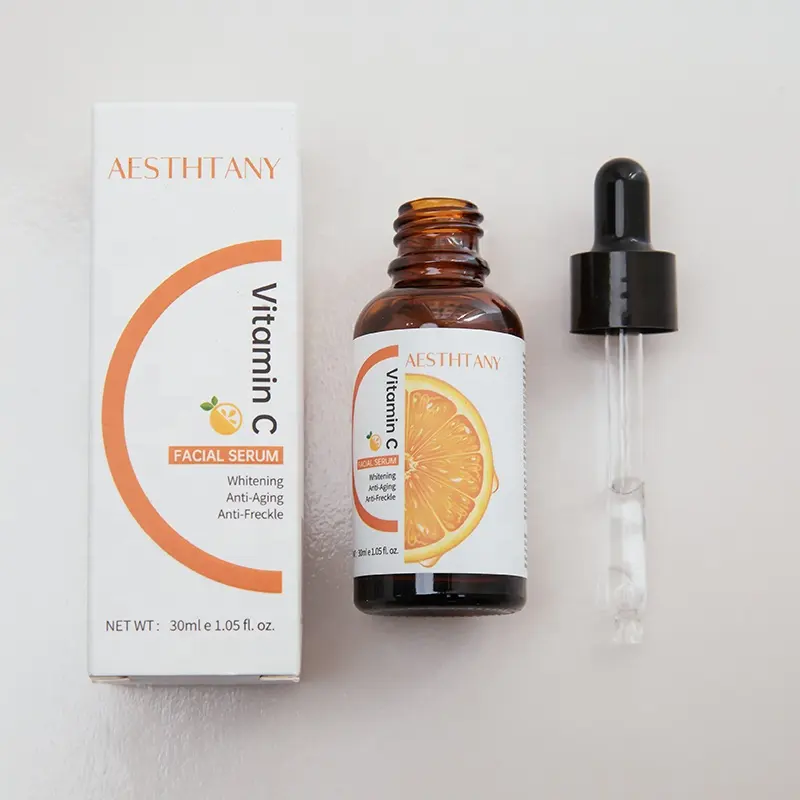 AESTHTANY 30ml Brightening VC Serum Hyaluronic Acid Deep Moisturize Revitalize Tired Sensitive Skin Post-Sun Calming Care OEM