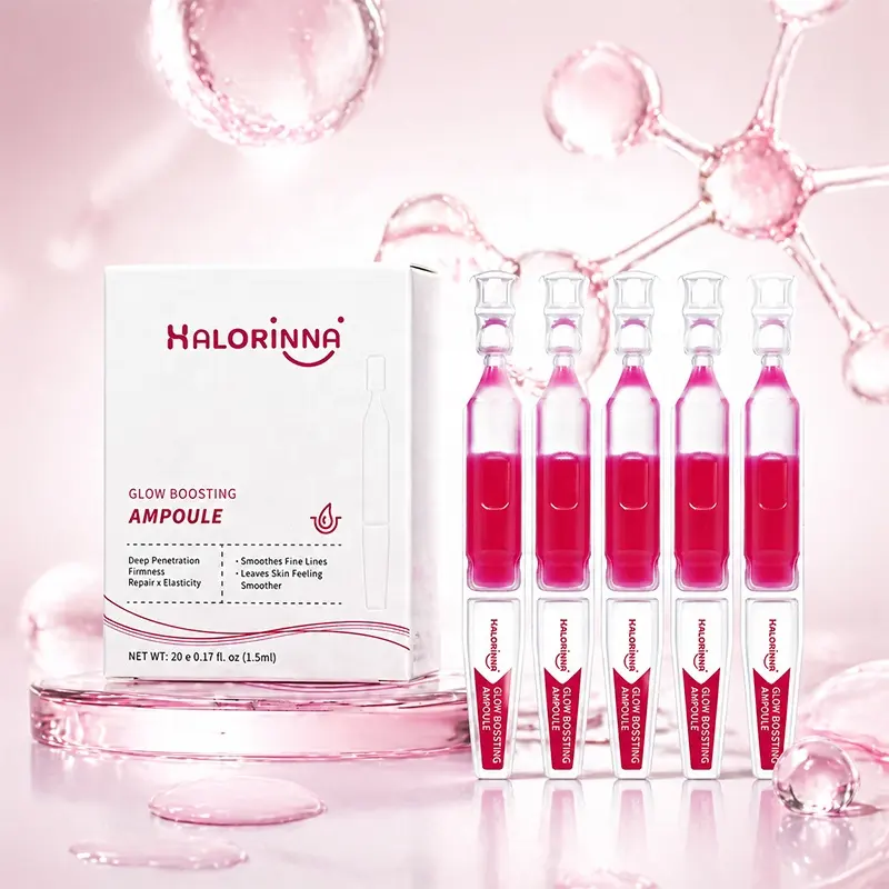 HALORINNA Micro Crystal Ampoule Serum 1.5ml X20 Brightening Hydrating Facial Essence OEM Manufacturing Wholesale Supply