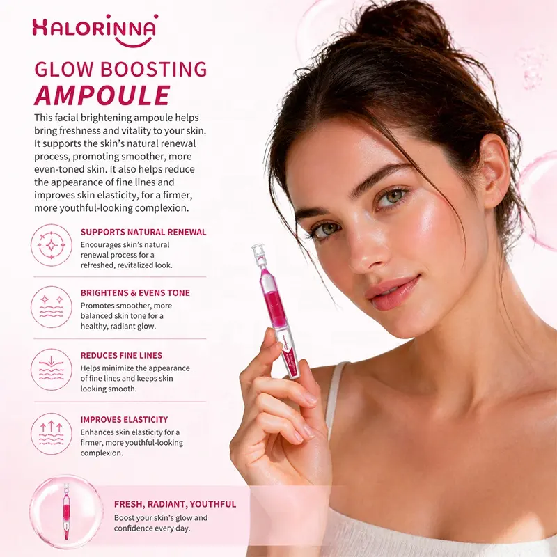 HALORINNA Micro Crystal Ampoule Serum 1.5ml X20 Brightening Hydrating Facial Essence OEM Manufacturing Wholesale Supply