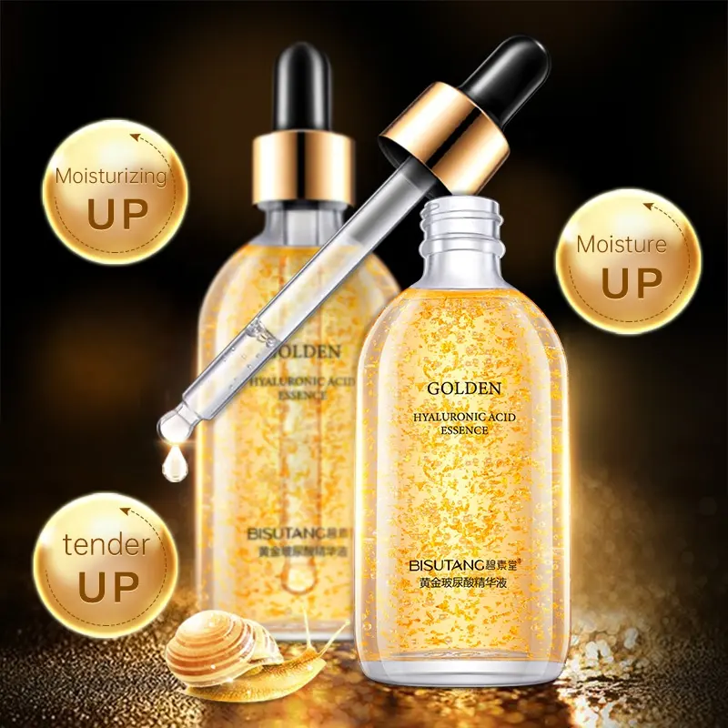 BISUTANG Gold Hyaluronic Acid Original Serum 24k Gold Serum Ampoule Essence for Small Molecules Nourish Hydrate