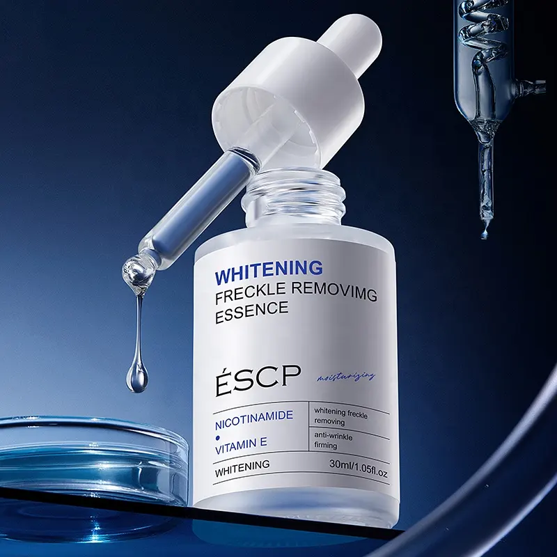 OEM Whitening Anti-Aging Serum Solution With Niacinamide Retinol Vitamin E Removes Freckles Melanin Yellowing Brightens Skin
