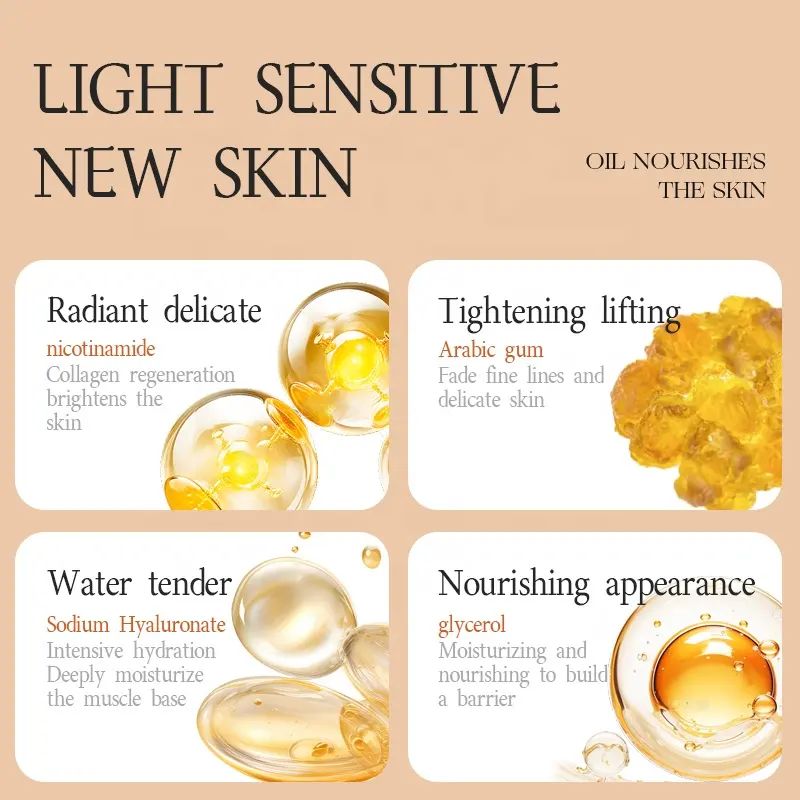 ESCP Luxury 30ml Facial Serum Black Truffle Gold for Essence Oil for Anti-Aging Firming Brightening & Hydrating Targeted for