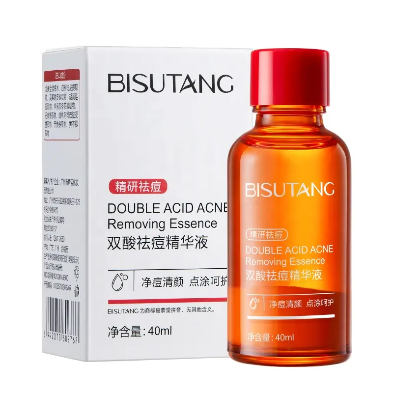 OEM Double Acid Acne Serum Soothes Repairs Lightens Acne Marks Brightens Skin Tone Hydrates Moisturizes Essence