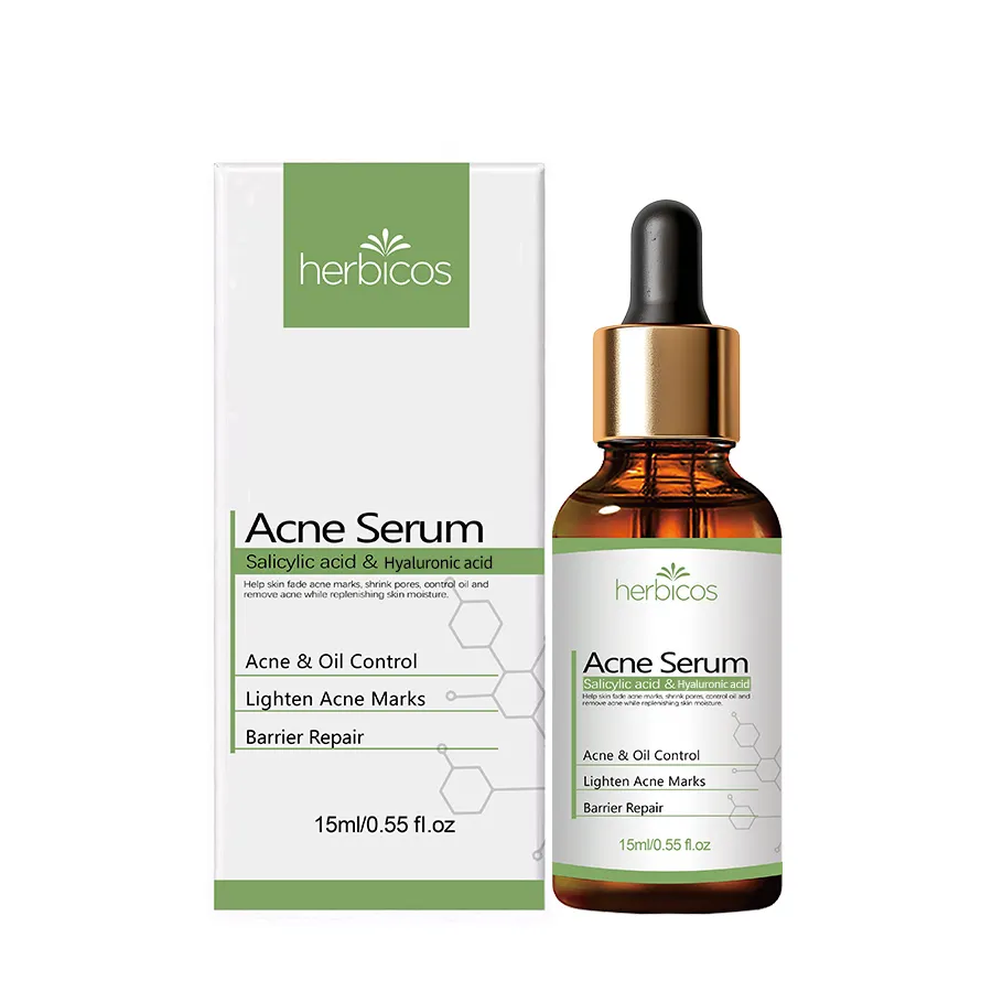 2% Salicylic Acid Anti-Acne Serum BHA Niacinamide Face Treatment Scar Removal Fade Acne Marks Soothe Redness Private Label OEM