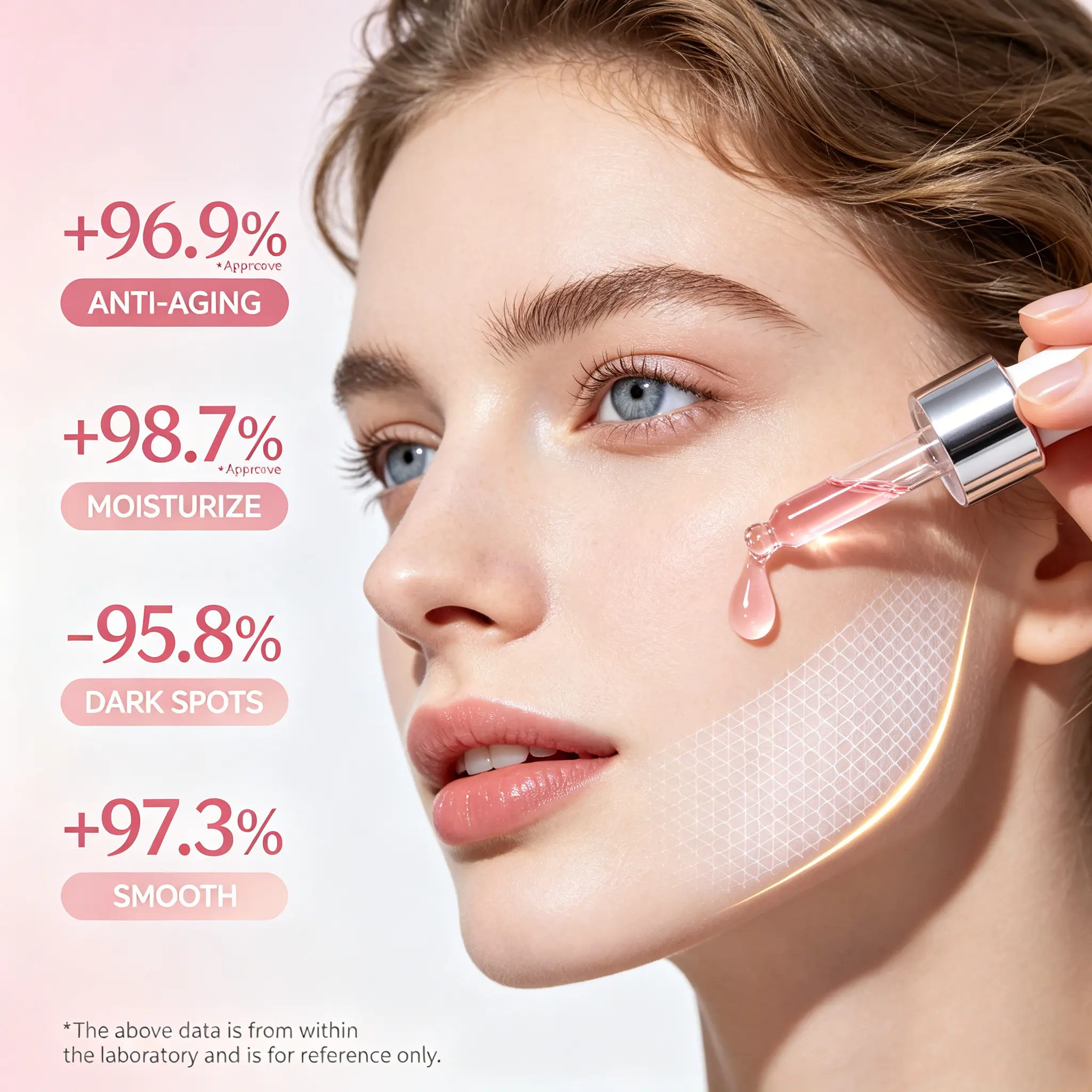 OEM 5 in 1 Facial Serum for Dark Spots Wrinkles and Acne Vitamin C Niacinamide Hyaluronic Acid Skin Whitening Essence Wholesale