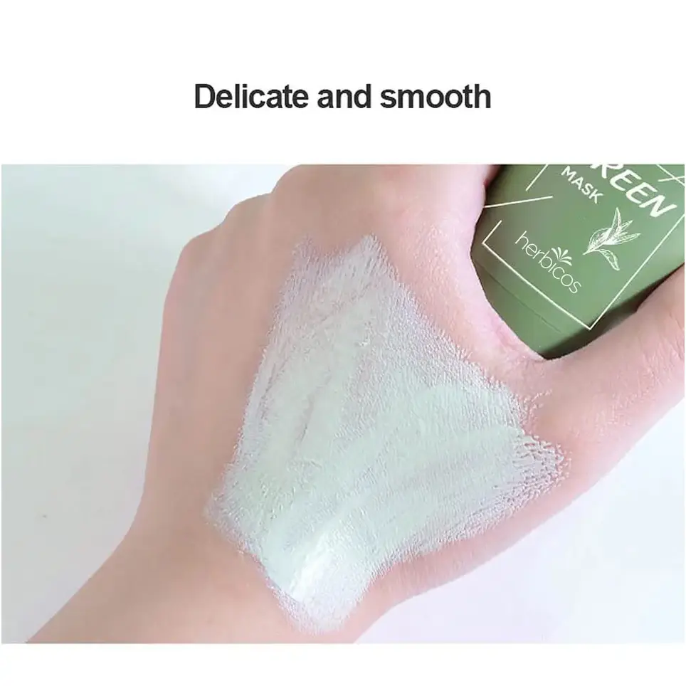For Herbicos Natural Clay Stick Facial Cleansing Mud Green Tea Purifying Skin Care for Dry Skin Private Label Travel