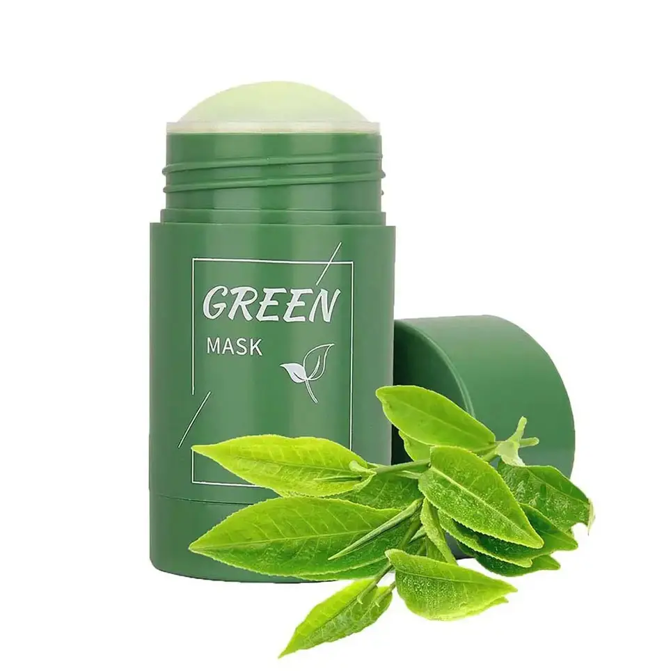 For Herbicos Natural Clay Stick Facial Cleansing Mud Green Tea Purifying Skin Care for Dry Skin Private Label Travel