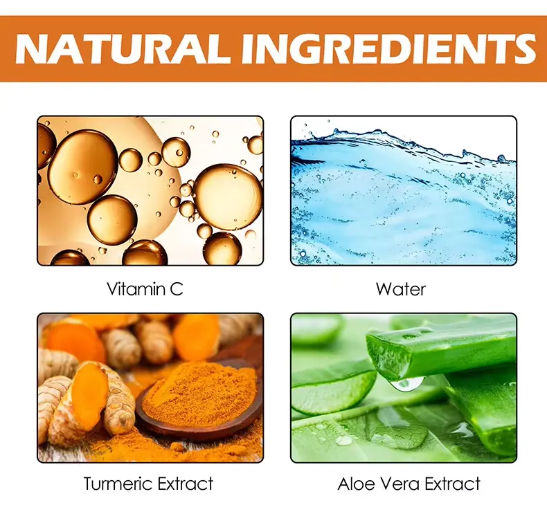 Herbicos Wholesale OEM Vitamin C Turmeric Clay Mask for Skin Lightening Whitening Acne Relief Purify Pores Blackheads detail