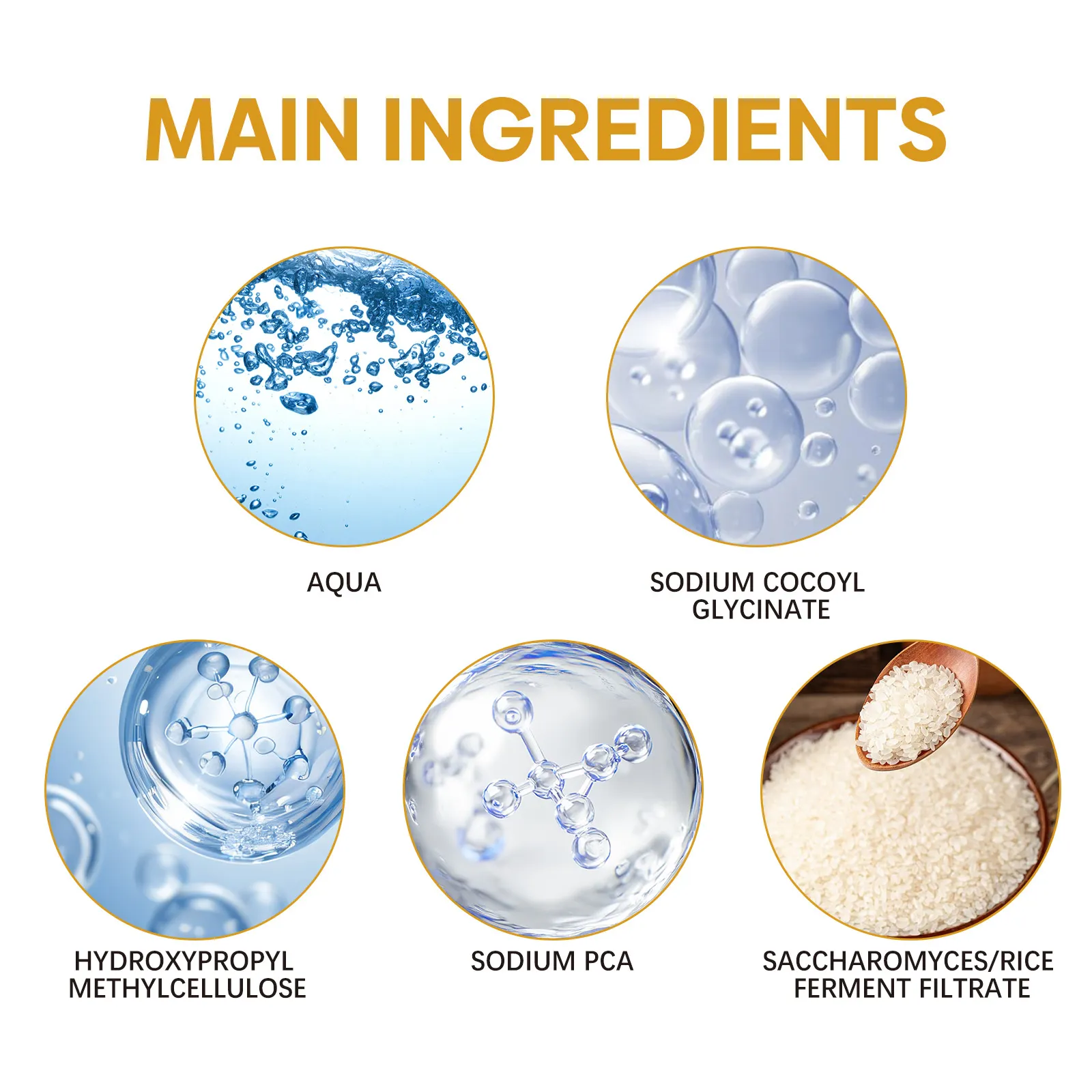 Private Label Natural Rice Slurry Facial Cleanser Anti Aging Exfoliate Shrink Pores Face Wash Foam Fights Blemishes Breakouts