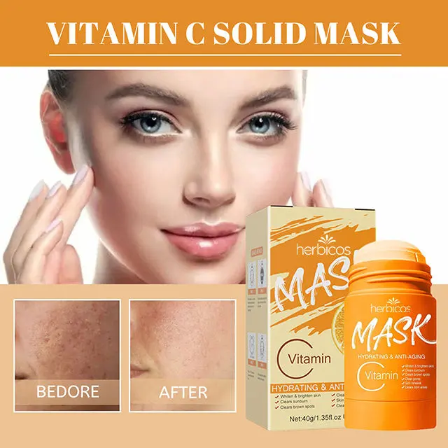 Herbicos Skin Care Wholesalers Volcan Charcoal Mud Vitamin C Facial Hydrating Turmeric Face and Body Mask Mask Stick