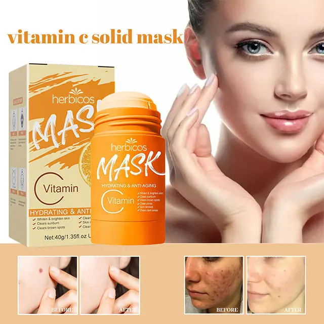 Herbicos Skin Care Wholesalers Volcan Charcoal Mud Vitamin C Facial Hydrating Turmeric Face and Body Mask Mask Stick