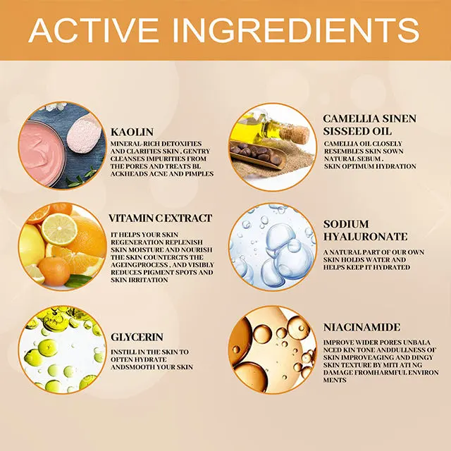 Herbicos Skin Care Wholesalers Volcan Charcoal Mud Vitamin C Facial Hydrating Turmeric Face and Body Mask Mask Stick
